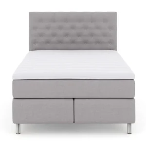 Select No 3 Kontinentalsäng 140x200 Fast/Medium Ljusgrå/Metall - Möbler risnedsättning