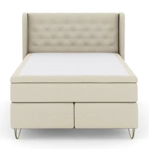 Select No 5 Komplett Sängpaket 140x200 Fast/Medium Watergel Beige/Metall V-form - Möbler Trygg betalning