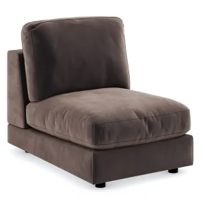 Andrarum Arken 1-sits Mittmodul i Sammet 70 cm bred Brun - Möbler Billig