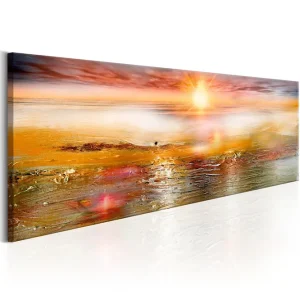 Säker betalning Tavla Orange Sea 135x45 Artgeist sp. z o. o. - Inredning