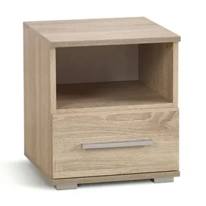 Kampanjpris Scandinavian Choice Lima Sängbord 40 cm med Förvaring Låda + Hylla Ekfärg - Möbler