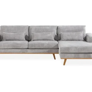 Scandinavian Choice Copenhagen 4-sits Högervänd L-formad Divansoffa i Manchester Ljusgrå - Möbler Premium