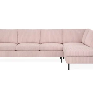 Scandinavian Choice Peppe 4-sits Högervänd L-formad Schäslongsoffa i Manchester Rosa - Möbler Lågt pris