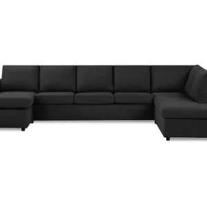 Outlet Basic Home Crazy 5-sits Högervänd U-formad X-Large Soffa med Divan och Schäslong i Tyg Antracit - Möbler