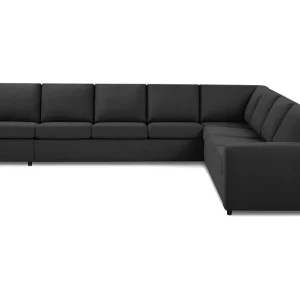 Begränsad tid Basic Home Crazy 7-sits Vändbar L-formad XX-Large Hörnsoffa i Tyg Antracit - Möbler