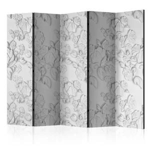 Rumsavdelare - White ornament: roses II 225x172 Artgeist sp. z o. o. - Inredning Billig