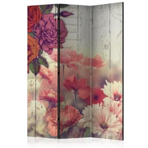 Begränsat erbjudande Rumsavdelare - Vintage Flowers 135x172 Artgeist sp. z o. o. - Inredning