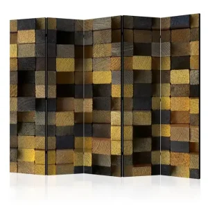 Rumsavdelare - Wooden cubes II 225x172 Artgeist sp. z o. o. - Inredning Lågt pris