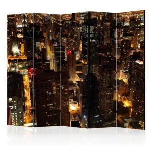 Premium Rumsavdelare - City by night - Chicago, USA II 225x172 Artgeist sp. z o. o. - Inredning