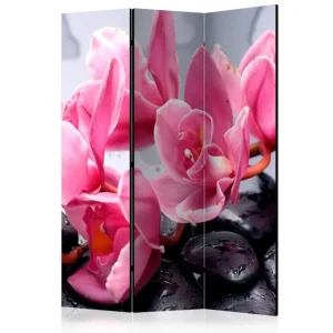 Rumsavdelare - Orchid flowers with zen stones 135x172 Artgeist sp. z o. o. - Inredning Billig