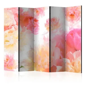 risnedsättning Rumsavdelare - Pastel peonies II 225x172 Artgeist sp. z o. o. - Inredning