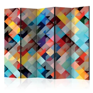 Extra rabatt Rumsavdelare - Colour Patchwork II 225x172 Artgeist sp. z o. o. - Inredning