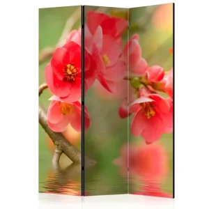 risnedsättning Rumsavdelare - Azalea reflected in the water 135x172 Artgeist sp. z o. o. - Inredning