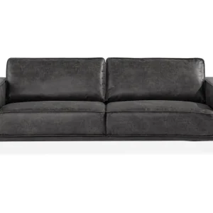 Manor House Akron 3-sits Soffa Bondedläder Mörkgrå - Möbler Snabb leverans