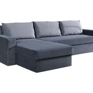 Domino Divanbäddsoffa 234x156x82 cm Blå/Grå - Möbler Populär