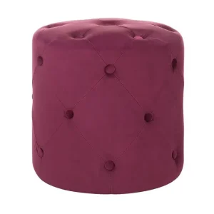 Emmerlyn Sittpuff Sammet Röd - Möbler Premium