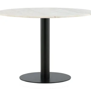 Venture Home Estelle Matbord 106 cm Runt Marmor Vit/Svart - Möbler Rabatt