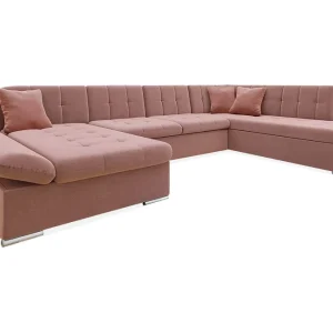 Populär Zumar 4-sits Bäddsoffa Höger Rosa - Möbler