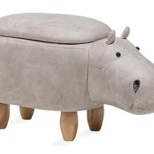 Säker betalning Hippo Sittpuff 32 cm Grå - Möbler