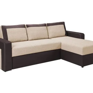 Kolder Divanbäddsoffa 234x156x82 cm Beige/Brun - Möbler Säker betalning