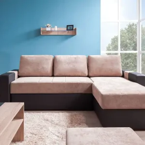 Fynd Keisha Divanbäddsoffa Beige/Brun - Möbler