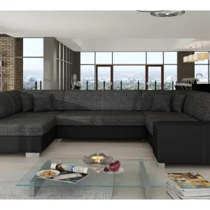 Majestic Furniture Jamaal Hörnbäddsoffa Grå/Svart - Möbler Premium