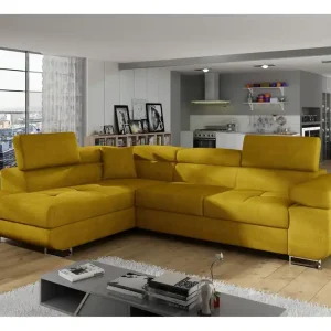 Majestic Furniture Bobis Bäddsoffa med Schäslong Vänster Gul - Möbler Beställ idag