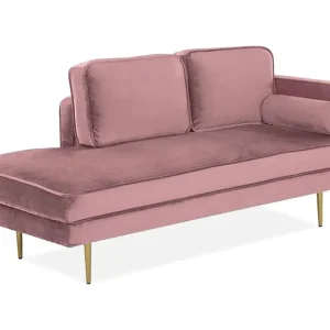 Llanfach Schäslong Höger Sammet Rosa - Möbler Fri frakt