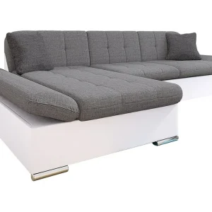 Malwi U-Bäddsoffa 278x162x76 cm Grå/Vit - Möbler Billigare