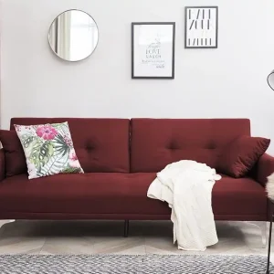 Lucan Bäddsoffa 178 cm Röd - Möbler Erbjudande