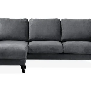 Lågt pris Scandi Days Trend Lyx 3-sits Divansoffa Vänster Mörkgrå/Svart - Möbler