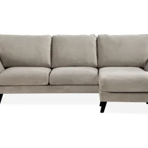 Rea Scandi Days Trend Lyx 3-sits Högervänd L-formad Divansoffa i Tyg Beige - Möbler