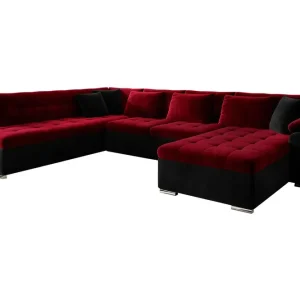 Majestic Furniture Vekerum 6-sits Bäddsoffa Röd/Svart - Möbler Kampanj