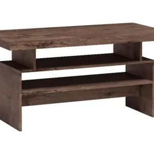Castillia Soffbord 120 cm med Förvaring Hyllor Mörk Ask - Möbler Kampanj