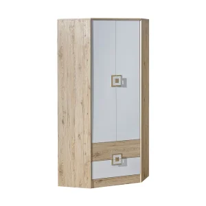 Begränsat antal Klacksberg Garderob 87x87x190 cm Ljus Ek/Vit - Förvaring