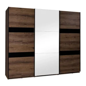 Scandinavian Choice Najera Garderob 250 cm Ek/Svart Högglans - Förvaring Fri frakt