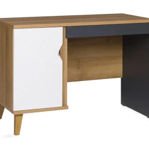 Scandinavian Choice Vintra Skrivbord 110 cm med Förvaring Skåp Brun/Vit/Svart - Möbler Lågt pris