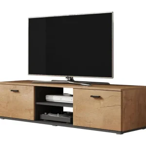 Premium Ruskelsby TV-bänk 140 cm Ek/Svart - Möbler