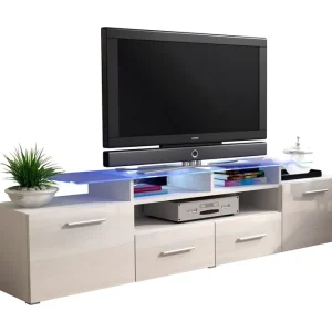 Populärt val Evora TV-bänk 194x39x39 cm Beige/Grå/Vit - Möbler