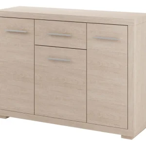 Vegas Skänk 127,5x40,5x91 cm LED-belysning Beige/Grå - Förvaring Billigare