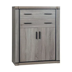 Begränsad tid Dallas Skänk 97x43,5x123 cm LED-belysning Beige/Grå - Förvaring