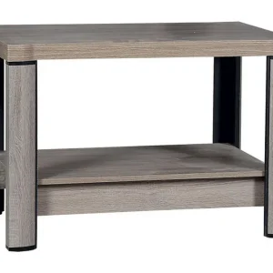 Reapris Chezum Soffbord 90 cm med Förvaring Hylla Tryffel/Beige/Grå - Möbler