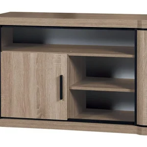 Dallas TV-bänk 107x48x72 cm LED-belysning Beige/Grå - Möbler Rabatt
