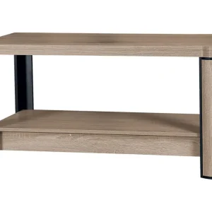 Chezum Soffbord 120 cm med Förvaring Hylla Ekfärg/Beige/Grå - Möbler Sista chansen