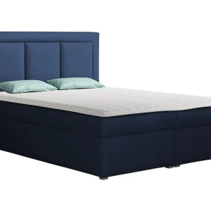 Moden Kontinentalsäng 160x215cm LED-belysning Blå - Möbler Begränsat erbjudande