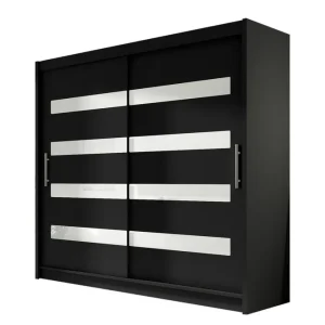 Beställ nu Scandinavian Choice Prag Garderob 180x57x215 cm LED-belysning Scandinavian Choice Black - Förvaring