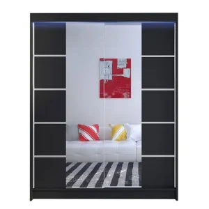 Camino Garderob + LED Svart/RGB LED - Förvaring Säker betalning