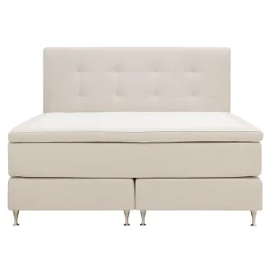 Lågt pris Berg & Strand Hilton Premium Komplett Sängpaket 160x200 cm Kontinentalsäng med Sänggavel Ljusbeige Tyg - Möbler