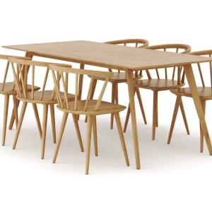 Billigare Bark Tyrö Matgrupp med 6 st Tyrö Karmstolar Oak/Oak - Möbler
