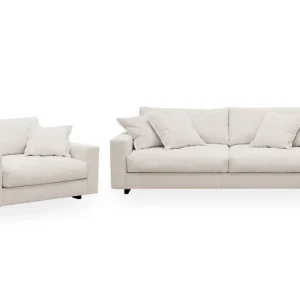 Trygg betalning Scandinavian Choice Valencia Soffgrupp Extra Djup 3-sits Soffa + Fåtölj Offwhite - Möbler